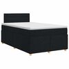 vidaXL Lit boxspring avec matelas Noir 120 x 200 cm Tissu