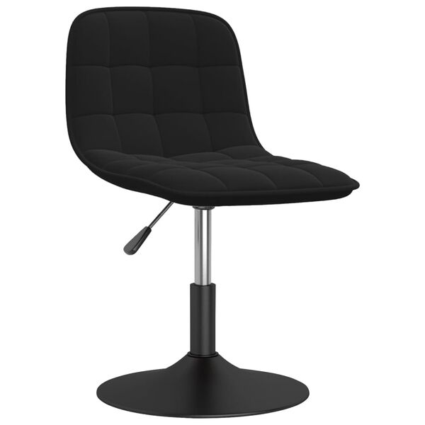 vidaXL Chaise pivotante de salle &agrave; manger Noir Velours