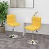 vidaXL Chaises pivotantes à manger lot de 2 jaune tissu