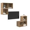 vidaXL Ensemble meuble TV 4 pcs Ch&ecirc;ne artisanal Bois d'ing&eacute;nierie