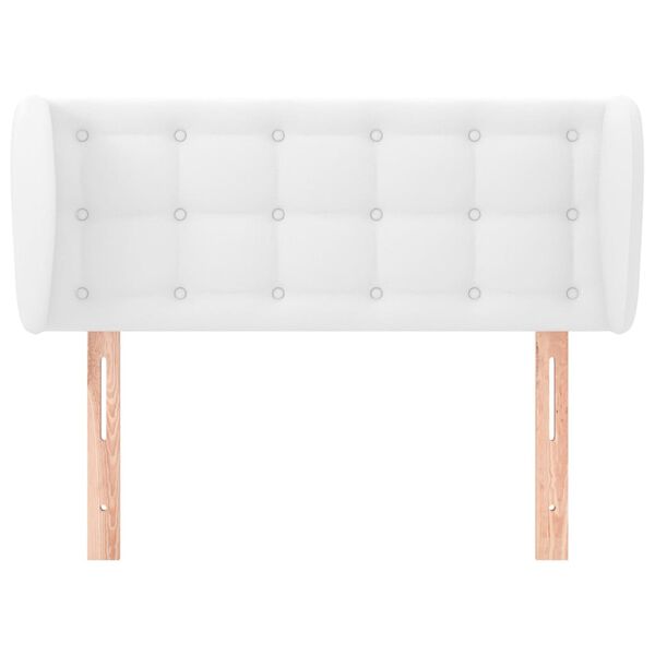 vidaXL T&ecirc;te de lit avec oreilles Blanc 103x23x78/88 cm Similicuir