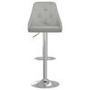 vidaXL Tabourets de bar lot de 2 gris clair tissu