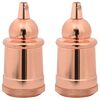 vidaXL Douilles de lampe 2 pcs bronze or rose E27
