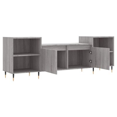 vidaXL Meuble TV Sonoma gris 160x35x55 cm Bois d'ingénierie