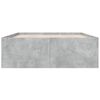 vidaXL Cadre de lit sans matelas gris b&eacute;ton 120x190 cm