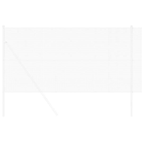 vidaXL Cl&ocirc;ture en fil soud&eacute; Argent 1.2 x 10 m