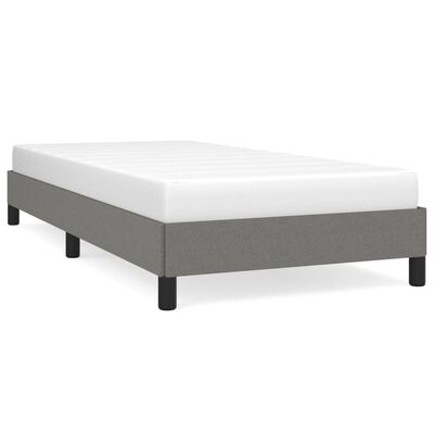 vidaXL Cadre de lit sans matelas gris foncé 90x200 cm tissu