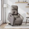 vidaXL Fauteuil inclinable électrique taupe tissu