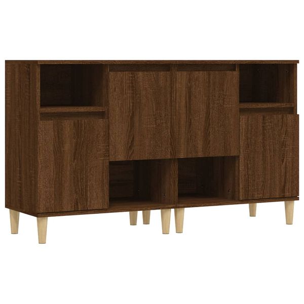 vidaXL Buffets 2 pcs ch&ecirc;ne marron 60x35x70 cm bois d'ing&eacute;nierie