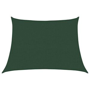 vidaXL Voile d'ombrage 160 g/m&sup2; trap&egrave;ze vert fonc&eacute; 4/5x3 m PEHD