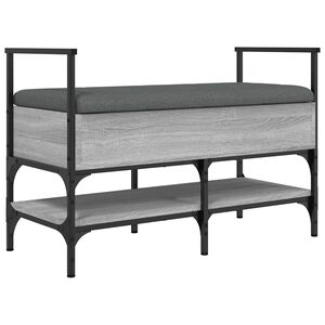 vidaXL Banc &agrave; chaussures sonoma gris 85,5x42x57,5 cm bois d'ing&eacute;nierie