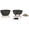 LECHUZA Jardini&egrave;re CUBETO Stone 30 ALL-IN-ONE noir graphite 13832