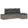 vidaXL Ensemble de canap&eacute; de jardin 4 pc polyrotin
