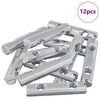 vidaXL &Eacute;crou 12 pi&egrave;ces Zinc&eacute; 60 x 12 mm Fer