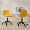 vidaXL Chaises &agrave; manger pivotantes lot de 2 jaune moutarde velours