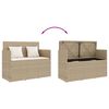 vidaXL Banc de jardin avec coussins beige r&eacute;sine tress&eacute;e