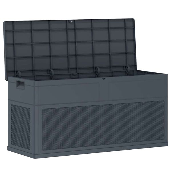 vidaXL Boîte de rangement de jardin 320 L Anthracite