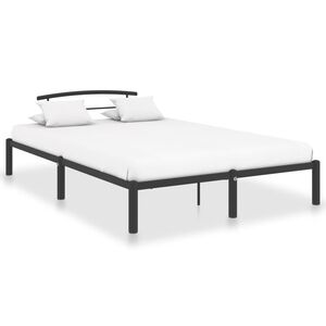 vidaXL Cadre de lit sans matelas noir m&eacute;tal 160x200 cm