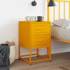 vidaXL Table de chevet jaune moutarde 36x39x60,5 cm acier