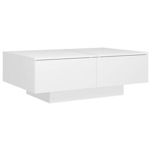 vidaXL Table basse Blanc 90x60x31 cm Bois d&rsquo;ing&eacute;nierie