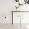 vidaXL Tabourets de bar lot de 2 cr&egrave;me similicuir