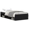 vidaXL Cadre de lit sans matelas en ch&ecirc;ne noir 90x200 cm bois d'ing&eacute;nierie