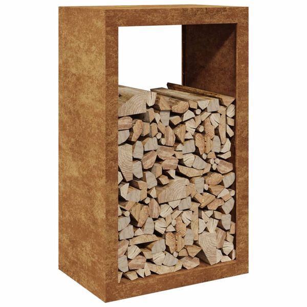 VidaXL &Eacute;tag&egrave;re &agrave; bois 60x40x100 cm acier r&eacute;sistant aux intemp&eacute;ries