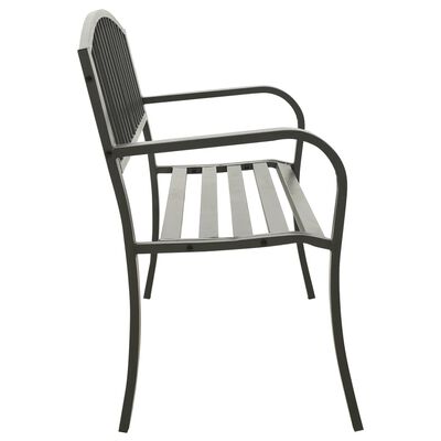 vidaXL Banc de jardin 125 cm acier gris