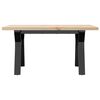 vidaXL Table basse cadre en Y 80x50x40,5cm bois de pin massif et acier