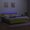 vidaXL Sommier &agrave; lattes de lit avec matelas LED Vert 160x200 cm Tissu