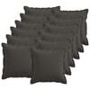 vidaXL Housse de coussin 12 pc HOUTEN Gris fonc&eacute; 45 x 45 cm