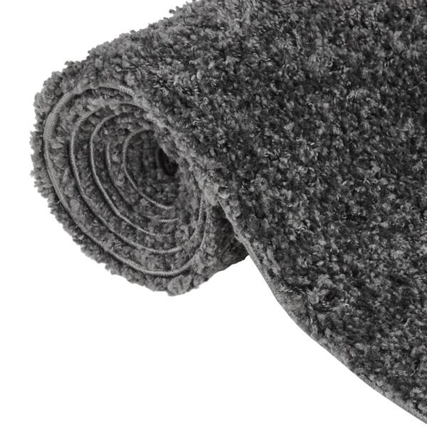 vidaXL Tapis shaggy &agrave; poils longs Anthracite 80x150 cm