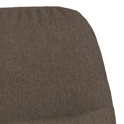 vidaXL Chaise de relaxation avec tabouret Taupe Tissu