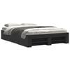 vidaXL Cadre de lit sans matelas noir 135x190 cm bois d'ing&eacute;nierie