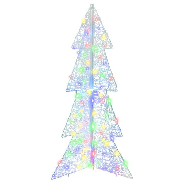 vidaXL Sapin de No&euml;l avec 100 LED Multicolore 120 cm Acrylique