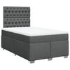 vidaXL Sommier &agrave; lattes de lit avec matelas Gris fonc&eacute; 120x200cm Tissu