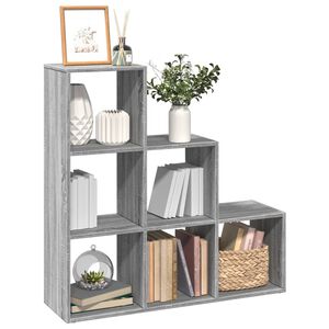 vidaXL &Eacute;tag&egrave;re s&eacute;paratrice de pi&egrave;ce &agrave; 3 niveaux sonoma gris 99x29x99cm