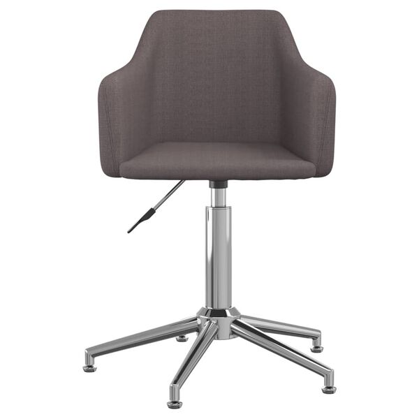 vidaXL Chaise pivotante de bureau Taupe Tissu