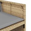 vidaXL Ensemble &agrave; manger de jardin coussins 5 pcs m&eacute;lange beige rotin