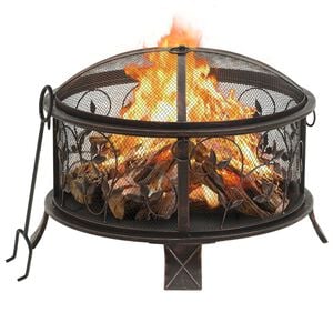 vidaXL Foyer rustique avec tisonnier 67,5 cm XXL Acier