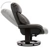 vidaXL Fauteuil TV avec repose-pied Gris Similicuir
