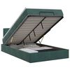 vidaXL Lit ottoman avec matelas Vert fonc&eacute; 120 x 200 cm Velours