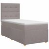 vidaXL Lit boxspring avec matelas Taupe 100 x 200 cm Tissu