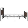 vidaXL Cadre de lit en m&eacute;tal sans matelas ch&ecirc;ne marron 200x200 cm