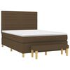 vidaXL Sommier &agrave; lattes de lit avec matelas Marron fonc&eacute; 140x190 cm