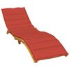 vidaXL Coussin de chaise longue rouge mélangé 200x50x4 cm tissu