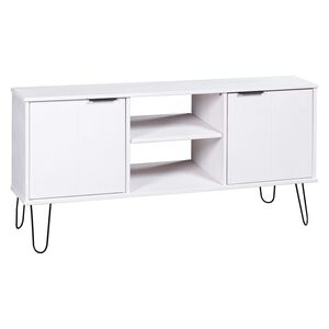 vidaXL Meuble TV New York Blanc Bois de pin massif