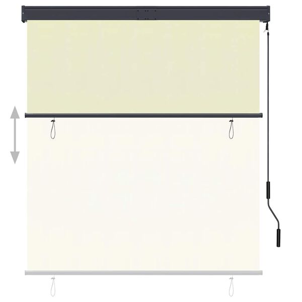 vidaXL Store roulant d'ext&eacute;rieur 140 x 250 cm Cr&egrave;me
