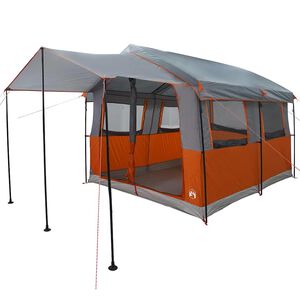 vidaXL Tente familiale 4 personnes 4 personne Gris et orange