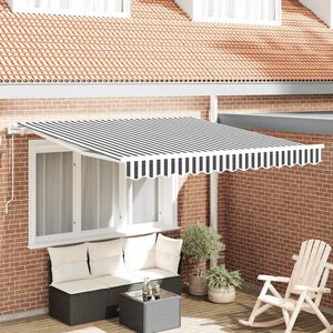vidaXL Auvent r&eacute;tractable automatique anthracite et blanc 300x250 cm
